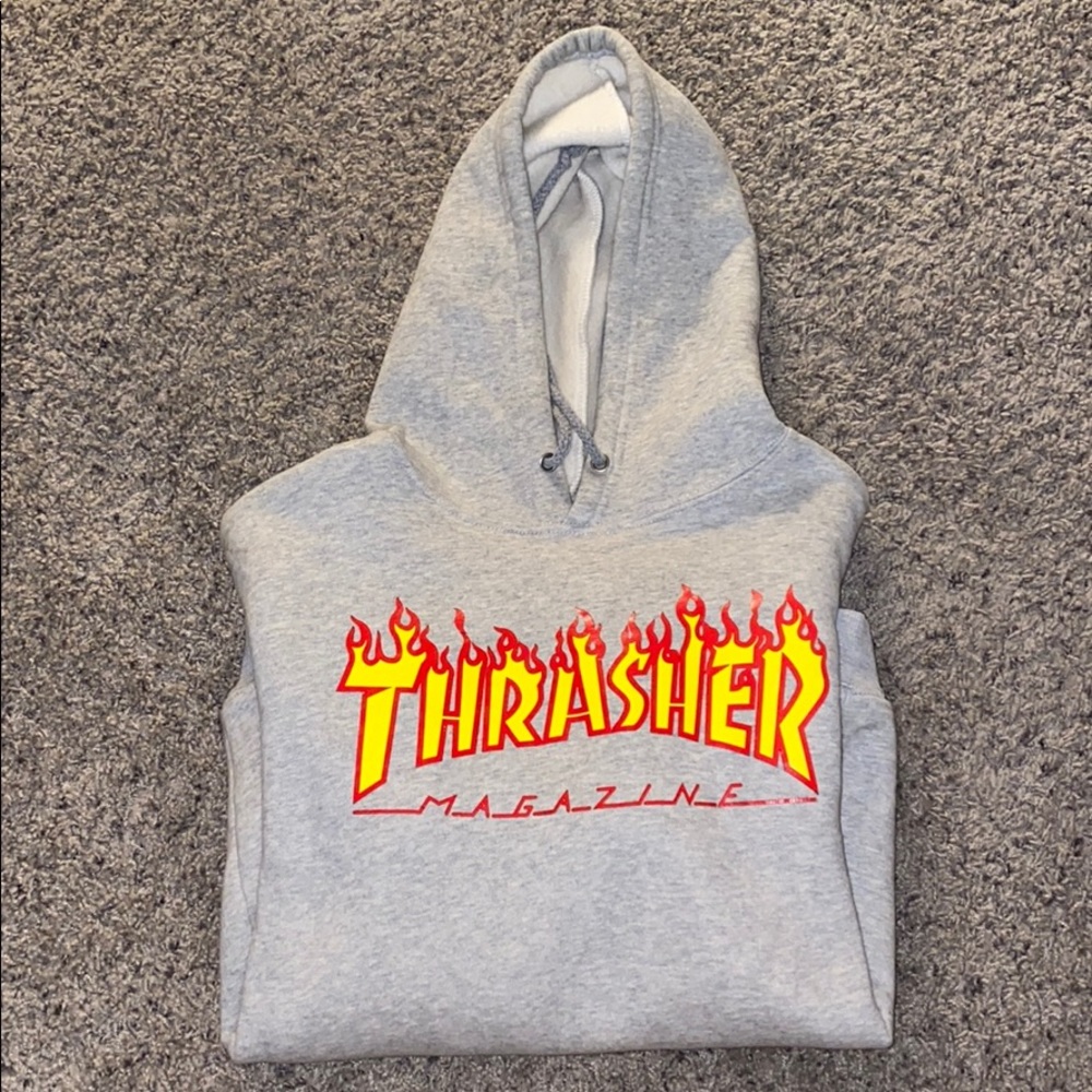 S/M - Gray - Thrasher Hoodie